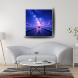 Starlight Horizon | 4K Galaxy Road Wallpaper | Dreamy Cosmic Fantasy Art