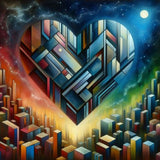 Heart abstract geometric