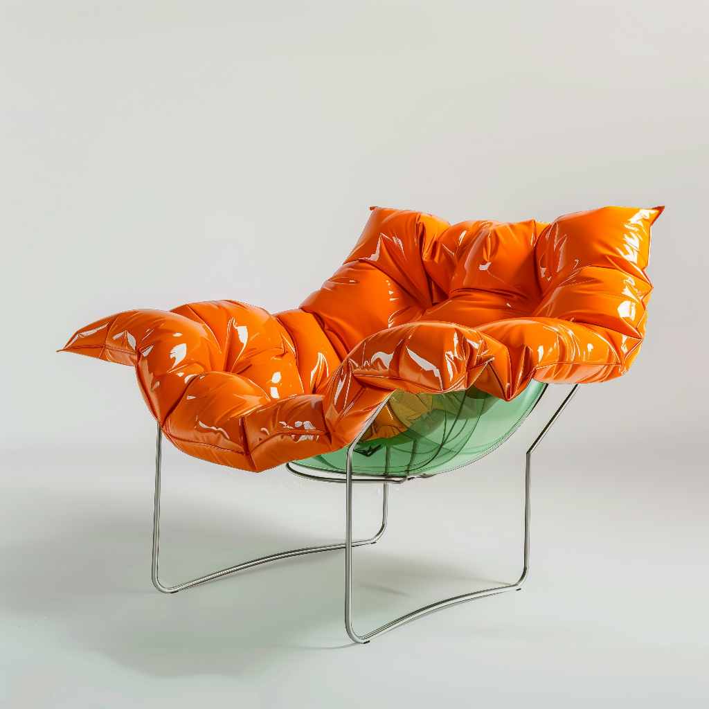 Orange Inflatable Armchair