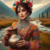 Traditional Elegance: Serene Beauty With Water Pot