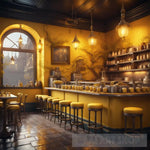 Yellow Cafe Abstract Ai Art