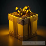 Yellow Giftbox Still Life Ai Art