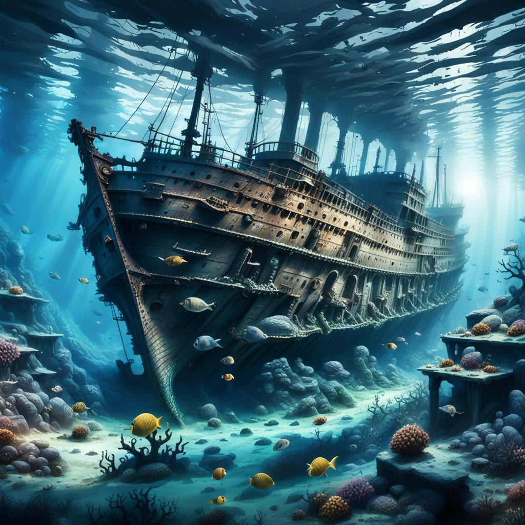 Underwater Shipwrecks: AI Art That Tells Stories