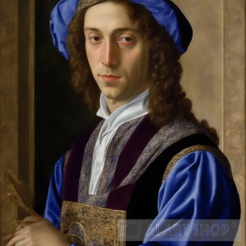 Young Italian Merchant 15Th Century Ai Painting