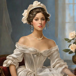 Young Woman Portrait 19Th Century Ai Painting
