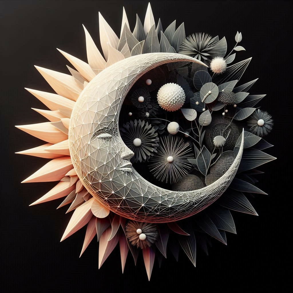 Moon, nature, beautiful, 3D, flowers, moon and nature, moon and flo...