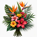 Tropical Bloom Bouquet Art