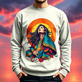 Bohemian Rhapsody AI Art Sweatshirt | Mystic Freddie-Inspired Unisex Organic Crewneck"