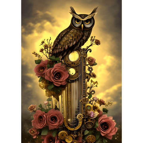 Rustic Steampunk Owl