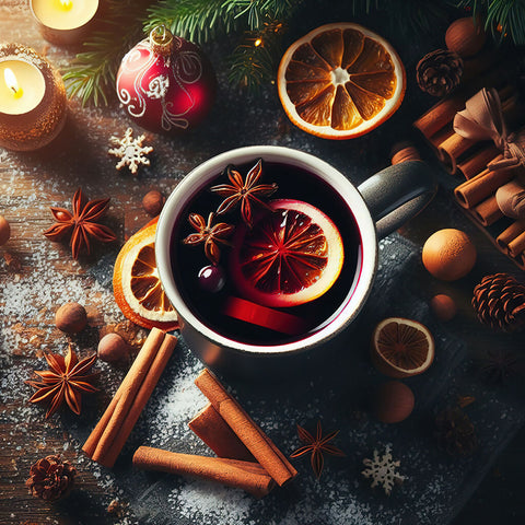 Mulled wine  and winter condiments copy