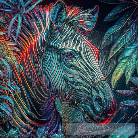 Zebra In The Wilderness Animal Ai Art