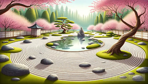 Zen Serenity Landscape Ai Art