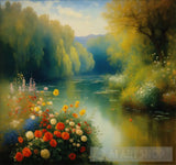 زهور وانهار Ai Painting