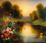 زهور وانهار Ai Painting