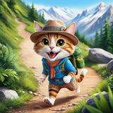 Adventure Whiskers: The Trekking Cat