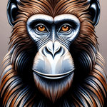 Refined Monkey Design: Boldly Outlined SVG with Mesmerizing Colors and Elegant Presentation