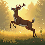 Graceful Deer Meadow Art