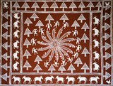 Warli Art textile 1