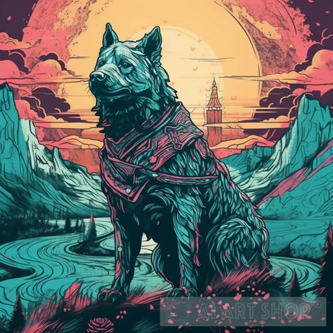 A Dog In The Mountains Animal Ai Art