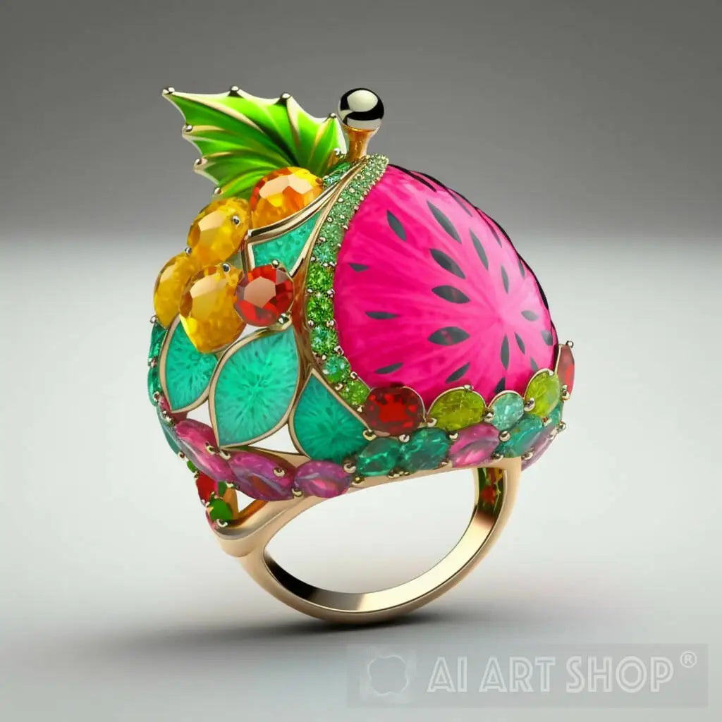 AI jewellery collection, melon ring
