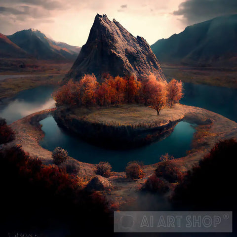 Aladdinplayz - The Floating Land Landscape Ai Art