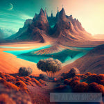 Aladdinplayz - The Hidden Castle Landscape Ai Art