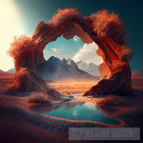 Aladdinplayz - The Sahara Eye Landscape Ai Art