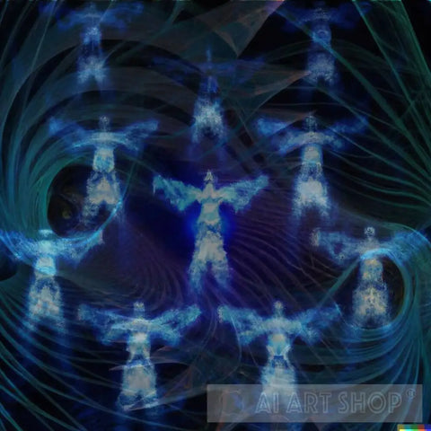 Angels Crossing Hyper-Dimensions Ii Ai Artwork