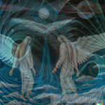 Angels Crossing Hyper-Dimensions Iii Ai Artwork