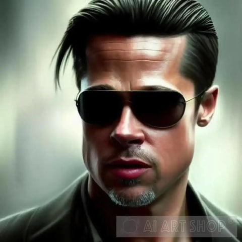 Badass Brad Pitt Portrait Ai Art