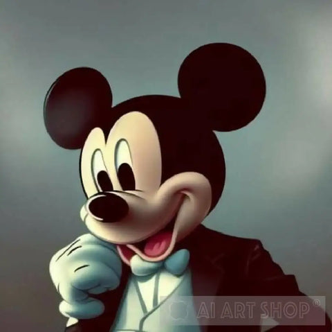 Badass Mickey Mouse Portrait Ai Art