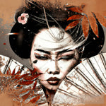 Beautiful Asian Geisha Girl Four Portrait Ai Art