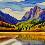 Beautiful Mountains Lake #2 Ai Painting