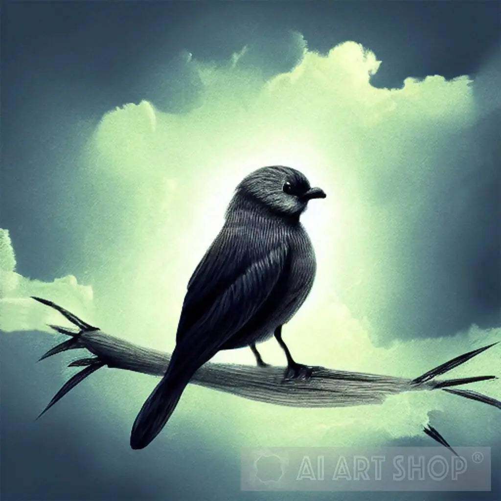 dark, raining, shadow, cloud, mist, black bird, gloom, loneliness