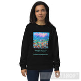 Bright Future Ai Art Unisex Organic Sweatshirt Black / S