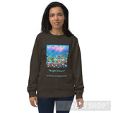Bright Future Ai Art Unisex Organic Sweatshirt Deep Charcoal Grey / Xxl