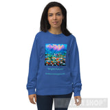 Bright Future Ai Art Unisex Organic Sweatshirt Royal Blue / S