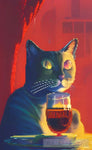 Cat And Wine Animal Ai Art