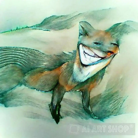 Cheshire Fox Expressionism Ai Art