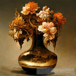 Copper Florals Still Life Ai Art