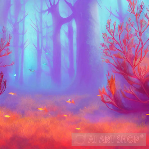 Coral Forest Nature Ai Art