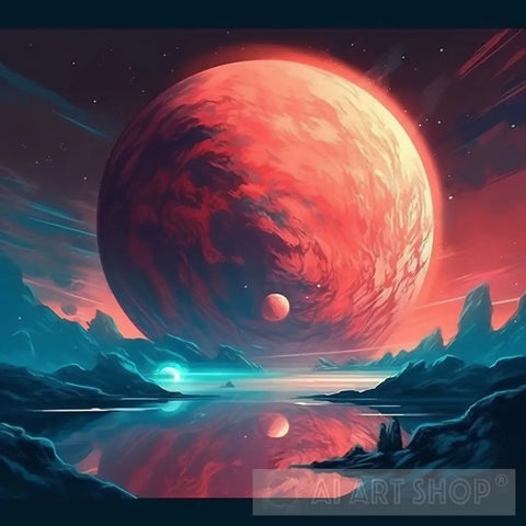 Crimson Planet Ai Artwork