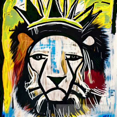 Crowned Lion Abstract Ai Art