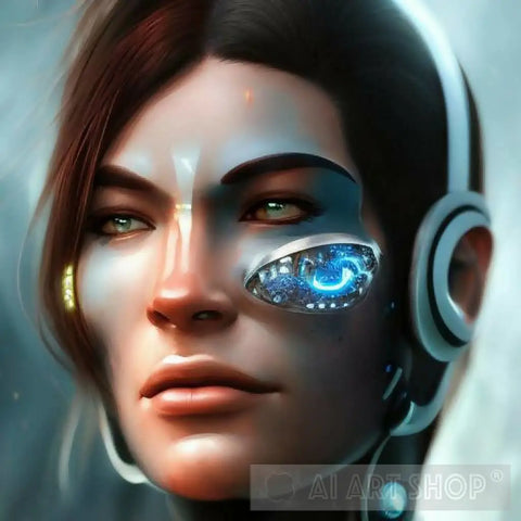 Cybergirl Portrait Ai Art