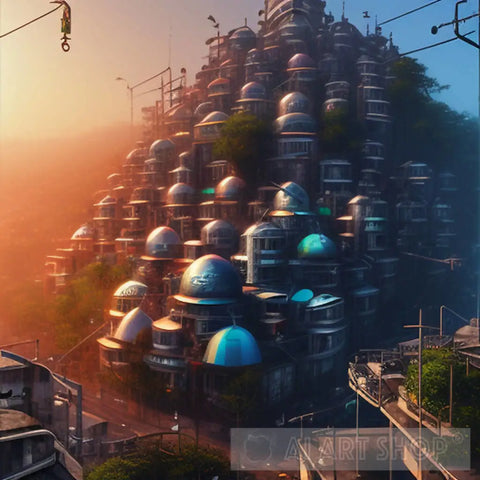 Cyberpunk Favela Architecture Ai Art