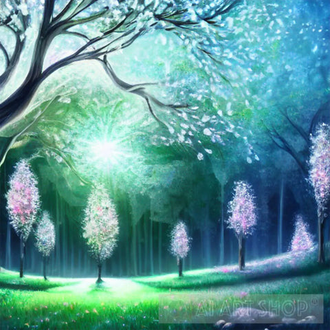 Dancing Forest Nature Ai Art
