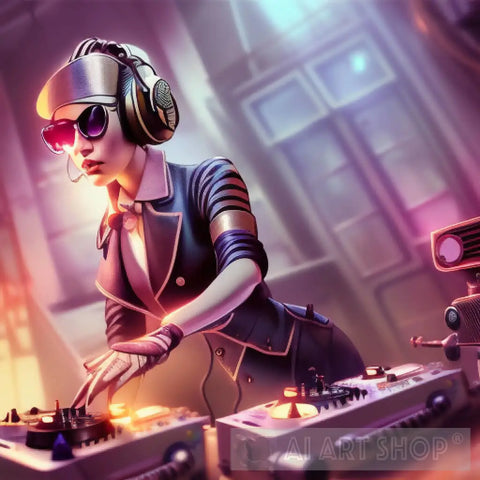 Dj In Action Pop Ai Art