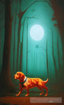 Dog In The Forest. Ai Artwork