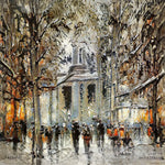 Early Christmas Eve in London-Painting-AI Art Shop