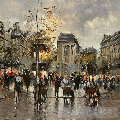 Early Evening in Paris-Painting-AI Art Shop